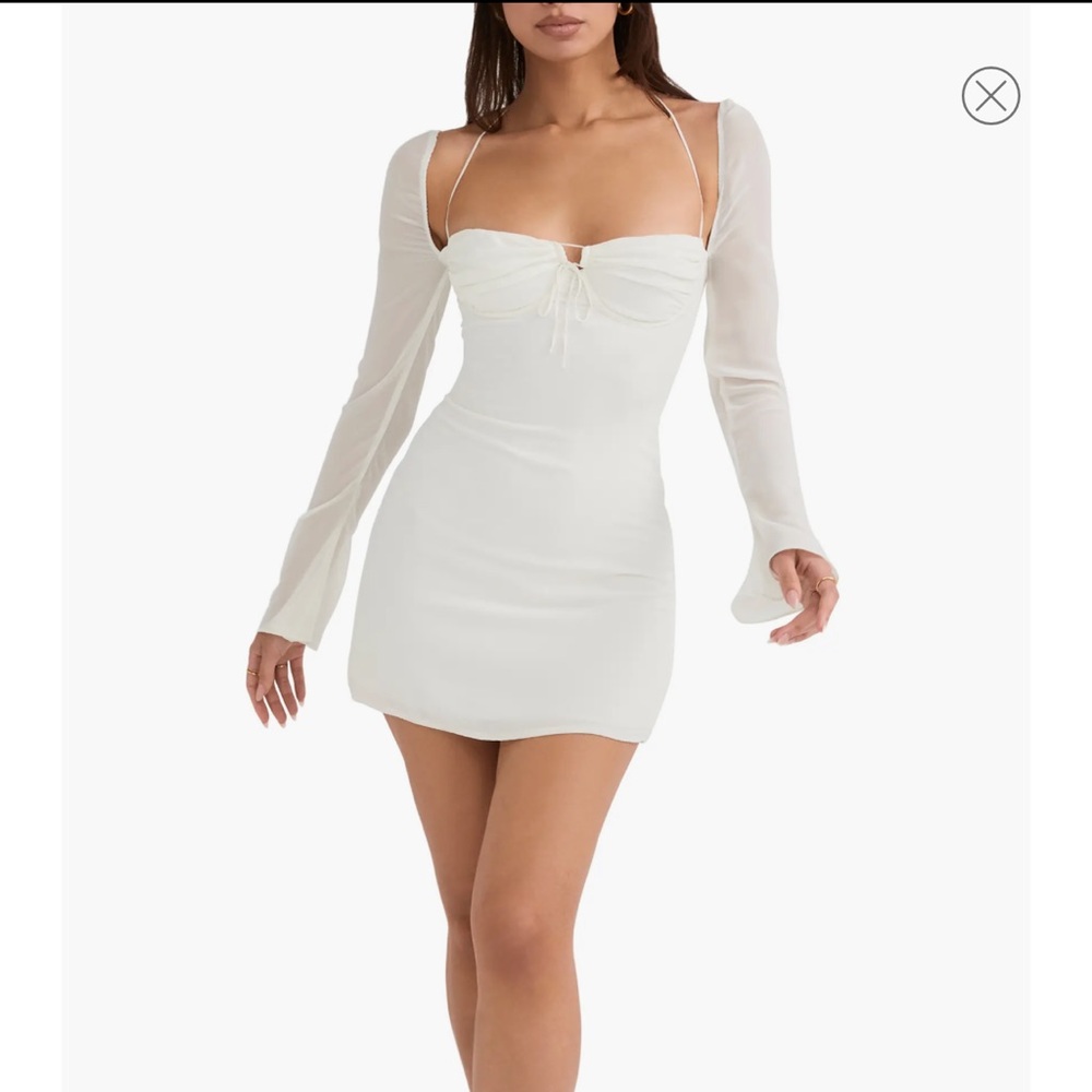 House of CB Babydoll Georgette Halter Minidress - Picture 7 of 11